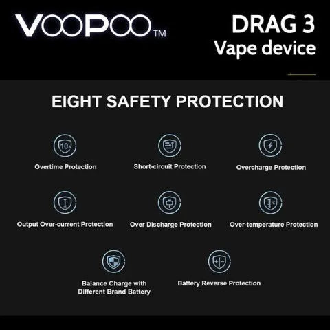 Voopoo Drag 3 Vape Kit | ONLY £39.95 | 2 FREE Golisi 18650 Batteries