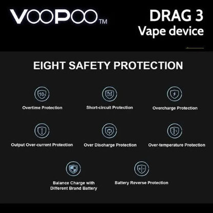 Voopoo Drag 3 Vape Kit | ONLY £39.95 | 2 FREE Golisi 18650 Batteries