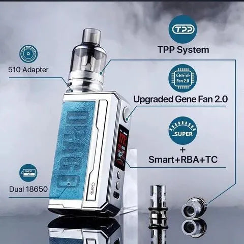 Voopoo Drag 3 Vape Kit | ONLY £39.95 | 2 FREE Golisi 18650 Batteries