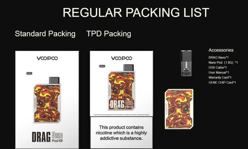 Voopoo Drag Nano Pod Vape Kit | 4 FREE Extra Pods | bearsvapes.co.uk