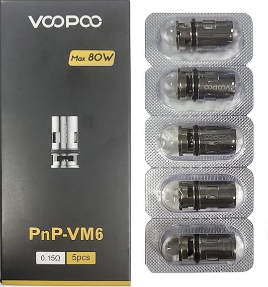 Voopoo PnP VM Replacement Coils 5pk | bearsvapes.co.uk