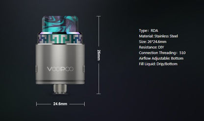 Voopoo Rune RDA | Post-less Dual or Single Coil | bearsvapes.co.uk