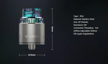 Voopoo Rune RDA | Post-less Dual or Single Coil | bearsvapes.co.uk