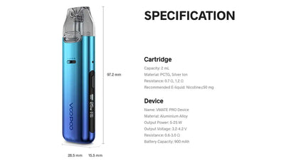 Voopoo VMATE Pro Pod Kit | 900mAh MTL Starter | bearsvapes.co.uk