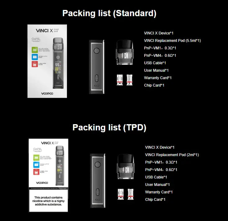 Voopoo Vinci X Pod Vape Kit Includes FREE 18650 | bearsvapes.co.uk