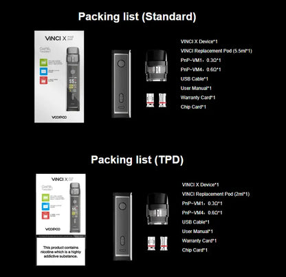 Voopoo Vinci X Pod Vape Kit Includes FREE 18650 | bearsvapes.co.uk