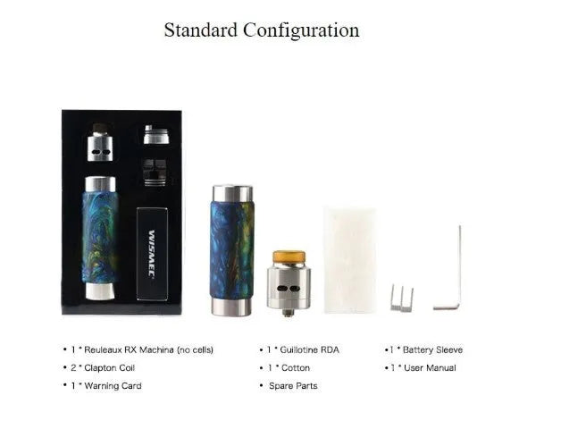 Wismec Reuleaux RX Machina Mech Mod RDA Kit | bearsvapes.co.uk