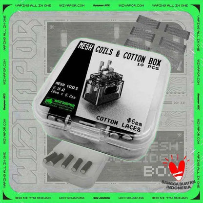 Wiz Vapor Mesh Coils & Cotton 10 Coils & 6mm Cotton | bearsvapes.co.uk