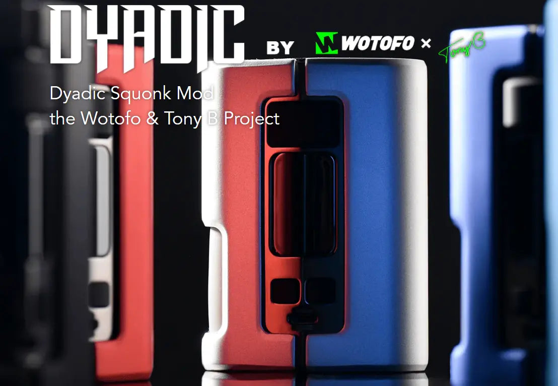 Wotofo Dyadic Squonk Mod: Instant Fire Speed Tech - Bear's Vapes Wotofo Dyadic Squonk Mod: Instant Fire Speed Tech - Bear's Vapes