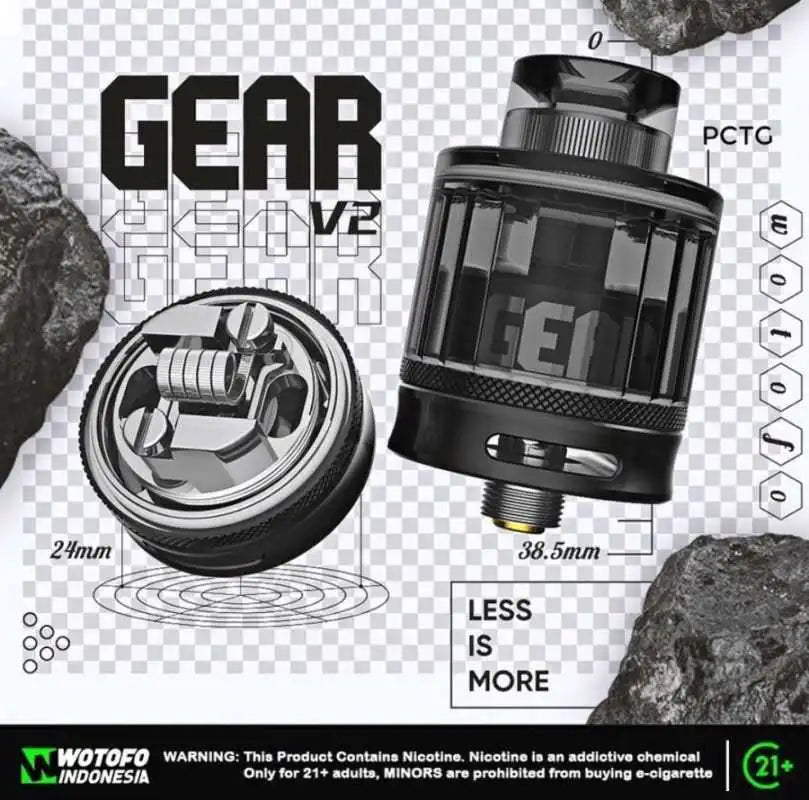 ofrf gear Wotofo Gear V2 RTA | 24mm Single Coil RTA | bearsvapes.co.uk