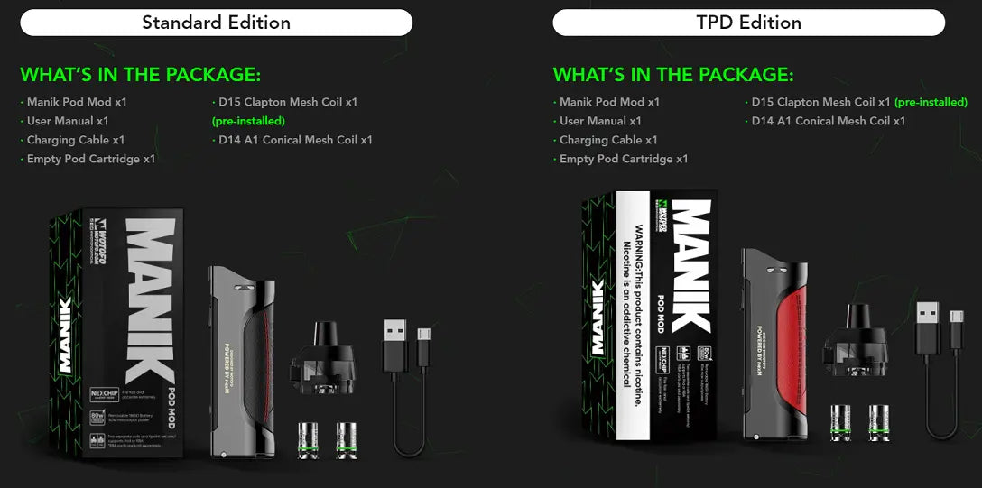 Wotofo MANIK Pod Mod Kit - 80W GTX & PnP Compatible | bearsvapes.co.uk