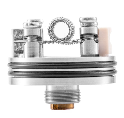 Close-up of the Wotofo Nudge build-deck on a white background