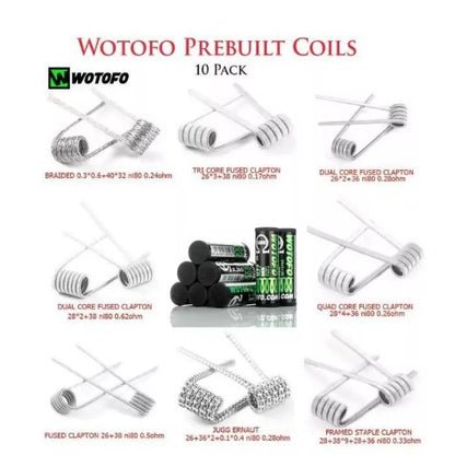 Wotofo Pre Made Vape Coils | 5 Pack or 10 Pack  | bearsvapes.co.uk