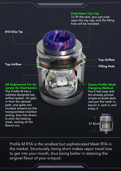 Wotofo Profile M RTA | Mesh RTA ONLY £24.95 | bearsvapes.co.uk