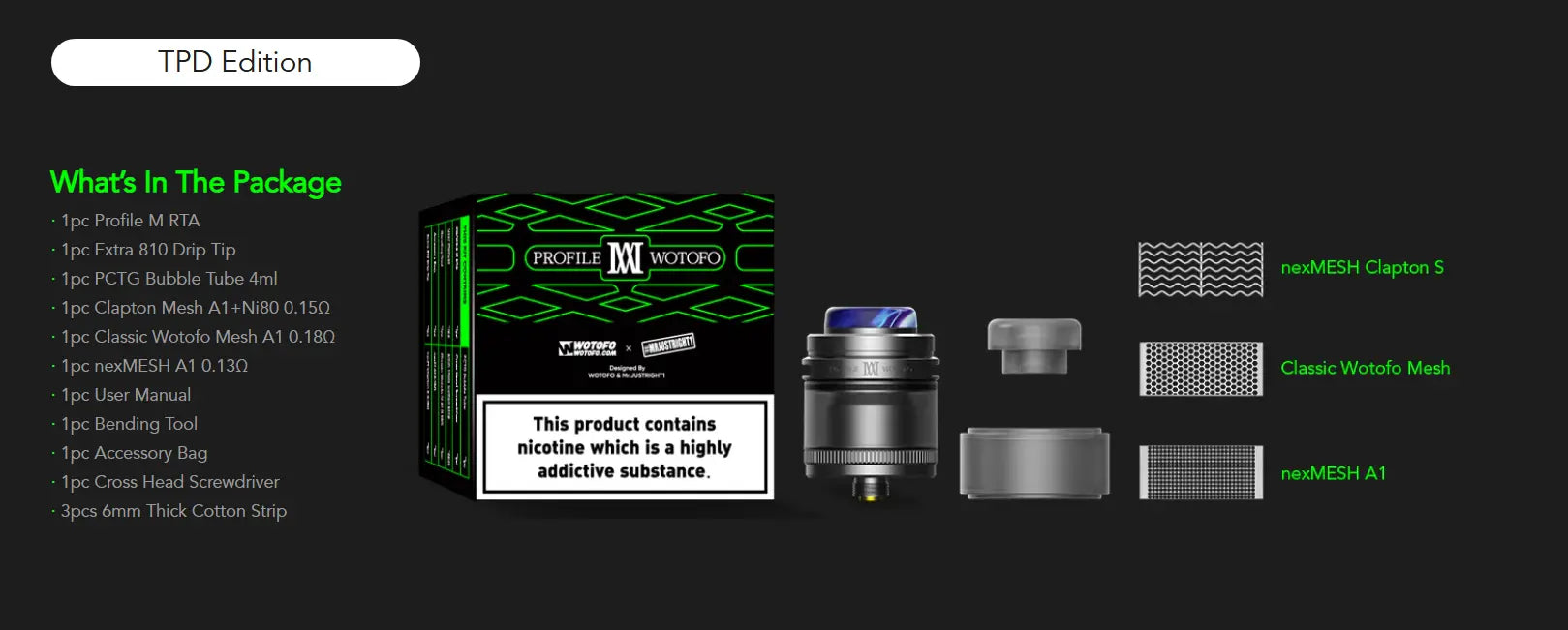 Wotofo Profile M RTA | Mesh RTA ONLY £24.95 | bearsvapes.co.uk