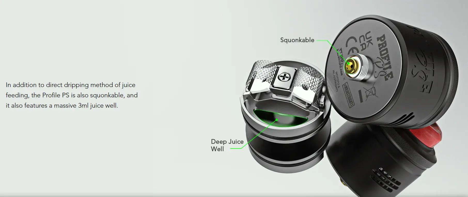 Wotofo Profile PS RDA | 28.5mm Dual Mesh RDA | bearsvapes.co.uk