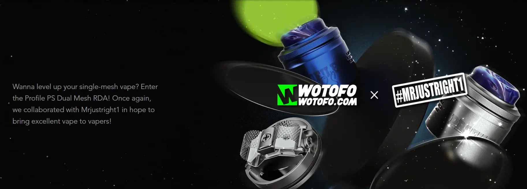 Wotofo Profile PS RDA | 28.5mm Dual Mesh RDA | bearsvapes.co.uk