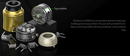 Wotofo Recurve V2 RDA | 24mm Dual or Single Coil | bearsvapes.co.uk