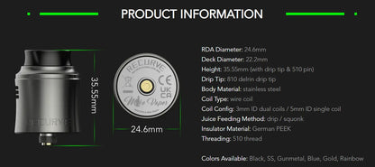 Wotofo Recurve V2 RDA | 24mm Dual or Single Coil | bearsvapes.co.uk