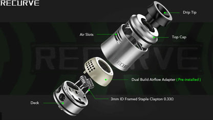 Wotofo Recurve V2 RDA | 24mm Dual or Single Coil | bearsvapes.co.uk