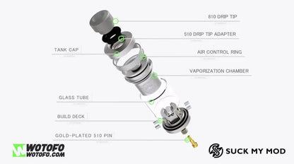 Wotofo Serpent Elevate RTA 24mm Post-less Build Deck| bearsvapes.co.uk