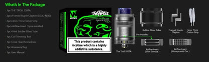 Wotofo Troll X RTA | 24mm Dual or Single | Post-less| bearsvapes.co.uk