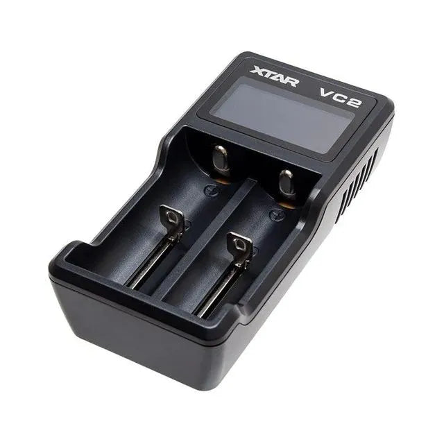 Xtar VC2 Battery Charger | Dual Bay Digital Charger | bearsvapes.co.uk