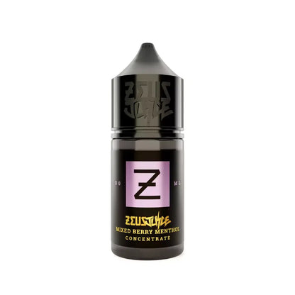 Zeus vape juice bottle with black and purple design on a white background