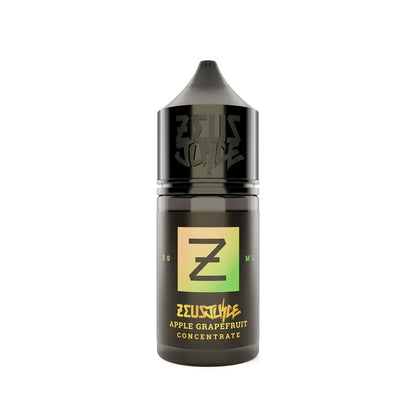 Zeus Juice Apple Grapefruit concentrate bottle on a white background