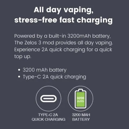 Aspire Zelos 3 Box Mod | NOW ONLY £24.95 | bearsvapes.co.uk