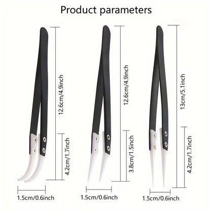 Heat-resistant Ceramic Tweezers - Triple Pack | bearsvapes.co.uk