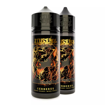 Zeus Juice Cerberus 70:30 e-liquid bottles on a white background