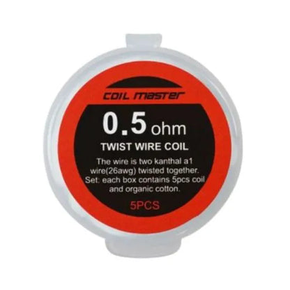 Coil Master Twisted Coils | 5 Pack & Organic Cotton | bearsvapes.co.uk