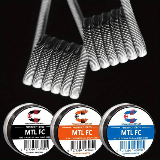 Coilology MTL Fused Clapton Coils - Sandvik Wire | bearsvapes.co.uk