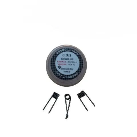 Diamond Mist Pre Made Serpent Coils | 10 Pack | bearsvapes.co.uk