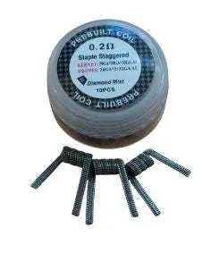 Diamond Mist Pre Made Staple Staggered Coils  | bearsvapes.co.uk