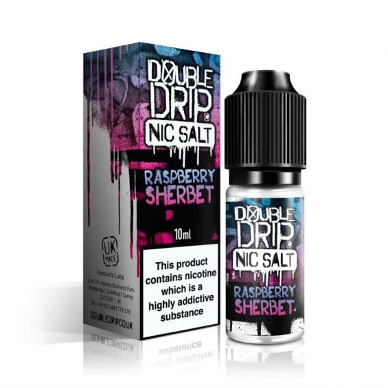 Double Drip Raspberry Sherbet Nic Salt 4 For 3 Offer| bearsvapes.co.uk