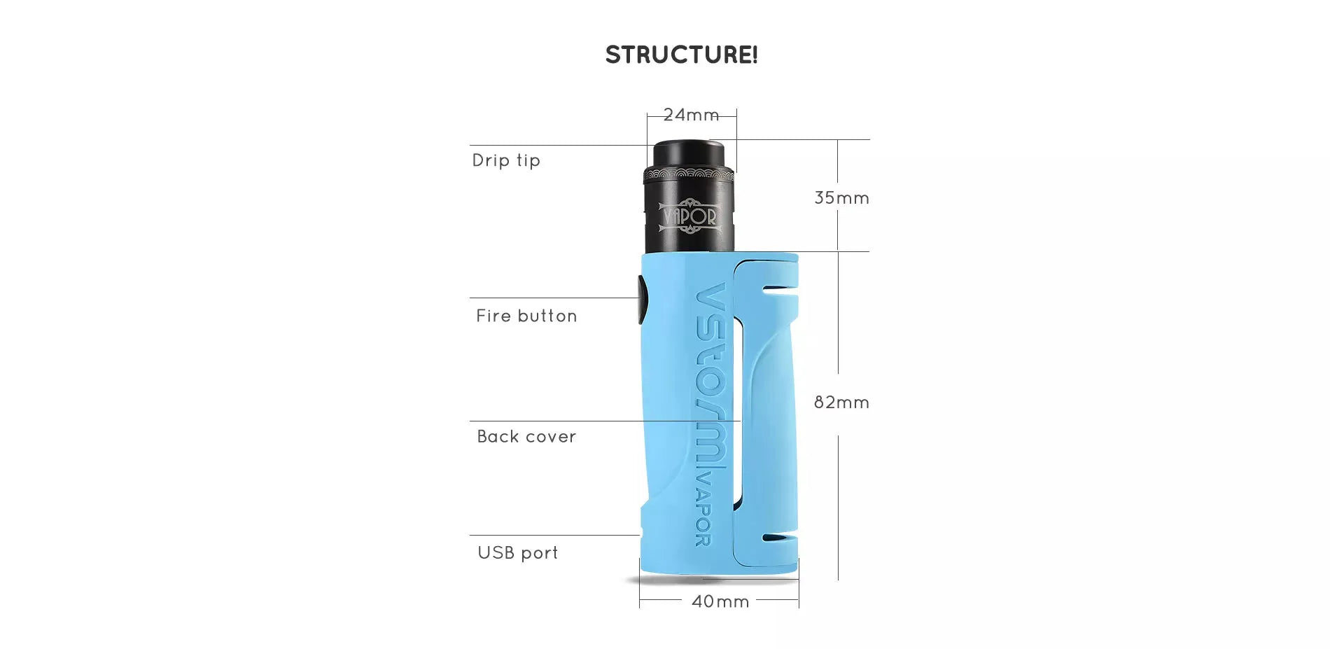 Vapor Storm Eco Lion RDA Kit 90W 18650 Mech Mod | bearsvapes.co.uk