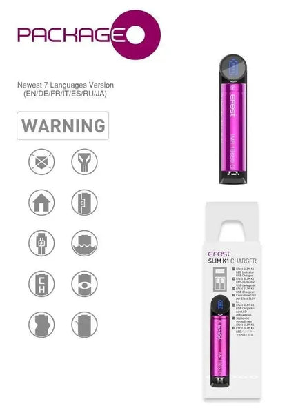 Efest K1 Slim Battery Charger | bearsvapes.co.uk
