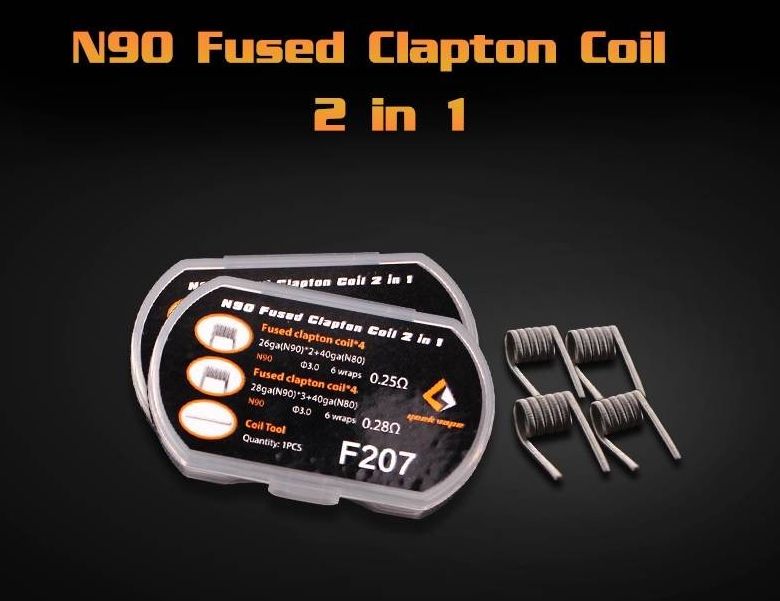 Geekvape Fused Clapton Coils 2 in 1 - 8 Coils F207 | bearsvapes.co.uk
