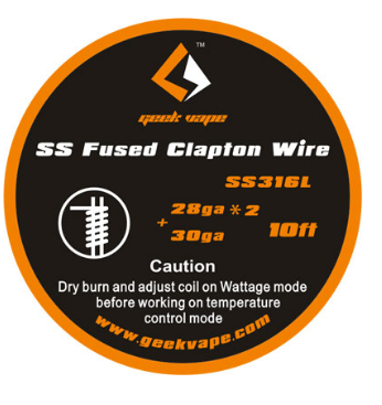 Geekvape SS Fused Clapton Wire 10ft | bearsvapes.co.uk