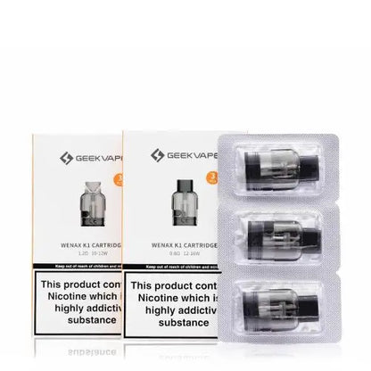 GeekVape Wenax K1 Pods 3 Pack 0.8 or 1.2 Ohm | bearsvapes.co.uk
