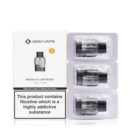 GeekVape Wenax K1 Pods 3 Pack 0.8 or 1.2 Ohm | bearsvapes.co.uk