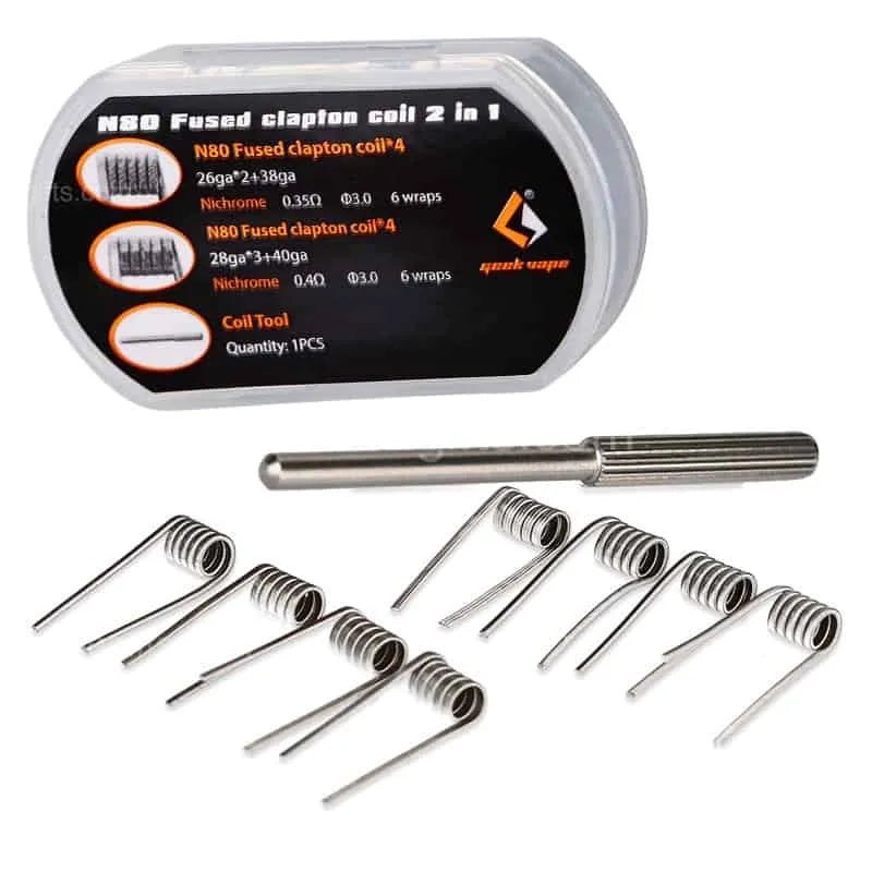 Geekvape Ni80 Fused Clapton Coils 2 in 1 Kit & Tool | bearsvapes.co.uk