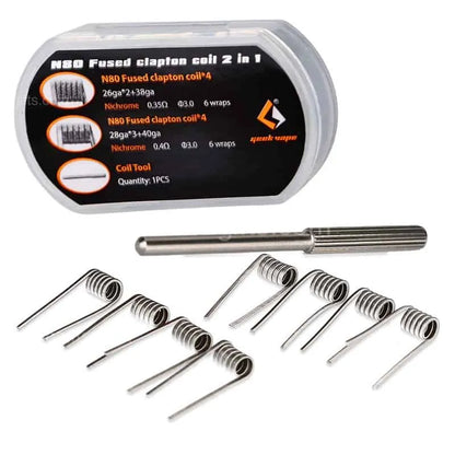 Geekvape Ni80 Fused Clapton Coils 2 in 1 Kit & Tool | bearsvapes.co.uk