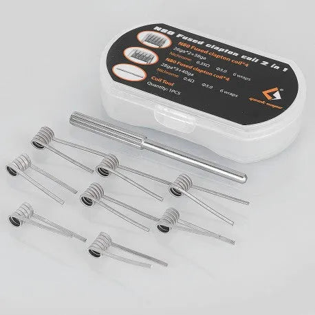 Geekvape Ni80 Fused Clapton Coils 2 in 1 Kit & Tool | bearsvapes.co.uk - Bear's Vapes Geekvape Ni80 Fused Clapton Coils 2 in 1 Kit & Tool | bearsvapes.co.uk - Bear's Vapes
