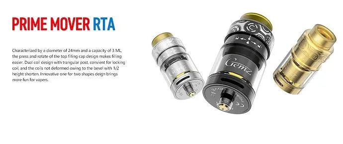 Gemz Prime Mover RTA 24mm Dual Coil RTA | bearsvapes.co.uk