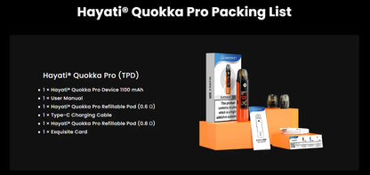 Hayati Quokka Pro Vape Kit | RDL MTL Starter Kit | bearsvapes.co.uk