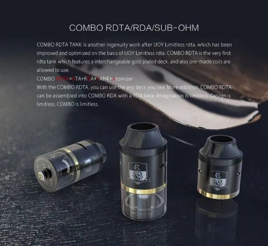 iJoy Combo RDTA | With 6 Decks & RDA | ONLY £29.95 | bearsvapes.co.uk