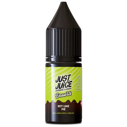 Bottle of Just Juice Key Lime Pie flavor on a white background